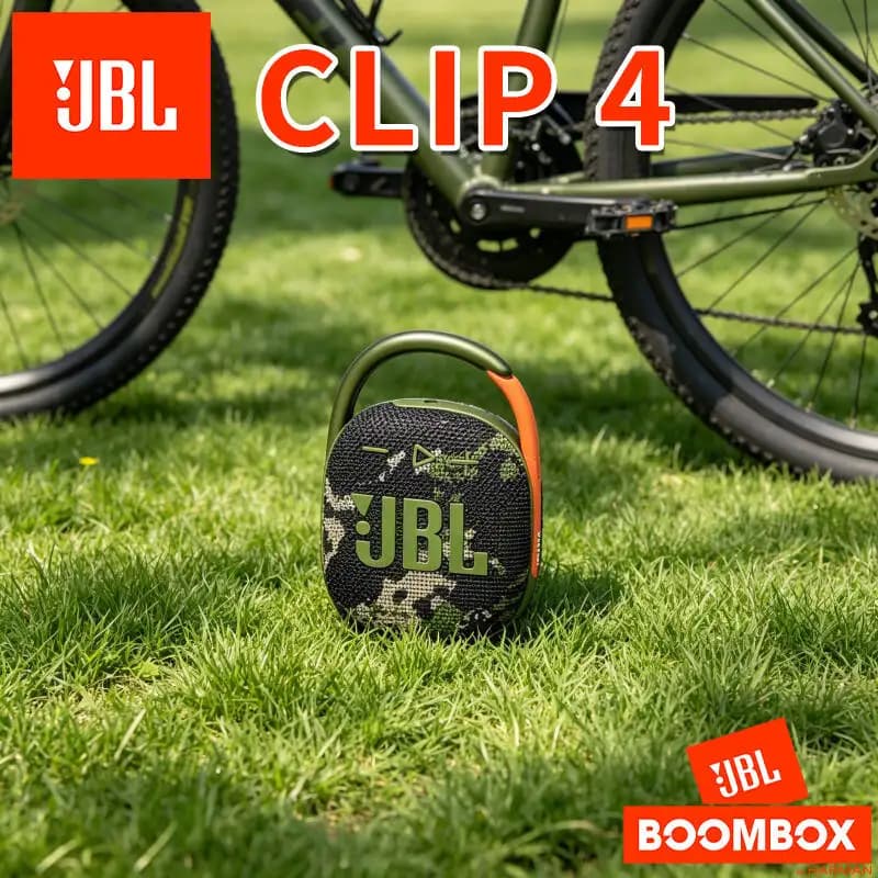 Nuovo JBL Clip 4 Originale, Set Completo di Accessori e Parti Compatibili, Altoparlante Portatile per Esterni