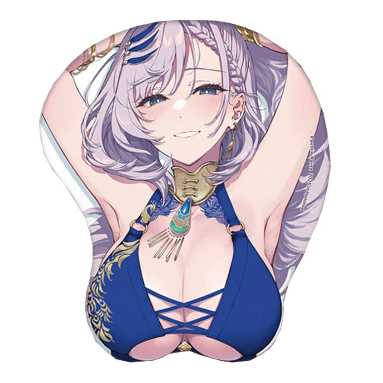 Nuovo Tappetino Mouse in Silicone 22x26cm Serie Anime Hololive Pavolia Reine Virtual Idol, Tappetino Mouse 3D a Forma di Pavone, Regalo Giocattolo