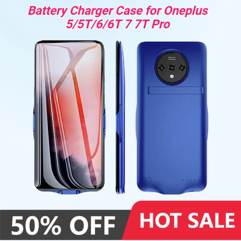 Custodia per caricabatteria esterno Silm per Oneplus 5/5T/6/6T 7 7T Pro Batteria Powe Cover Power Bank per Oneplus 7 Pro Custodia per batteria