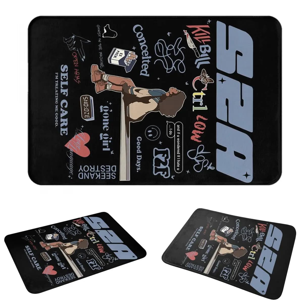 SZA SOS Song Singer Doormat Washable Carpet Rug Kitchen Entrance Home Floor Mat for Bedroom Footpad Mats