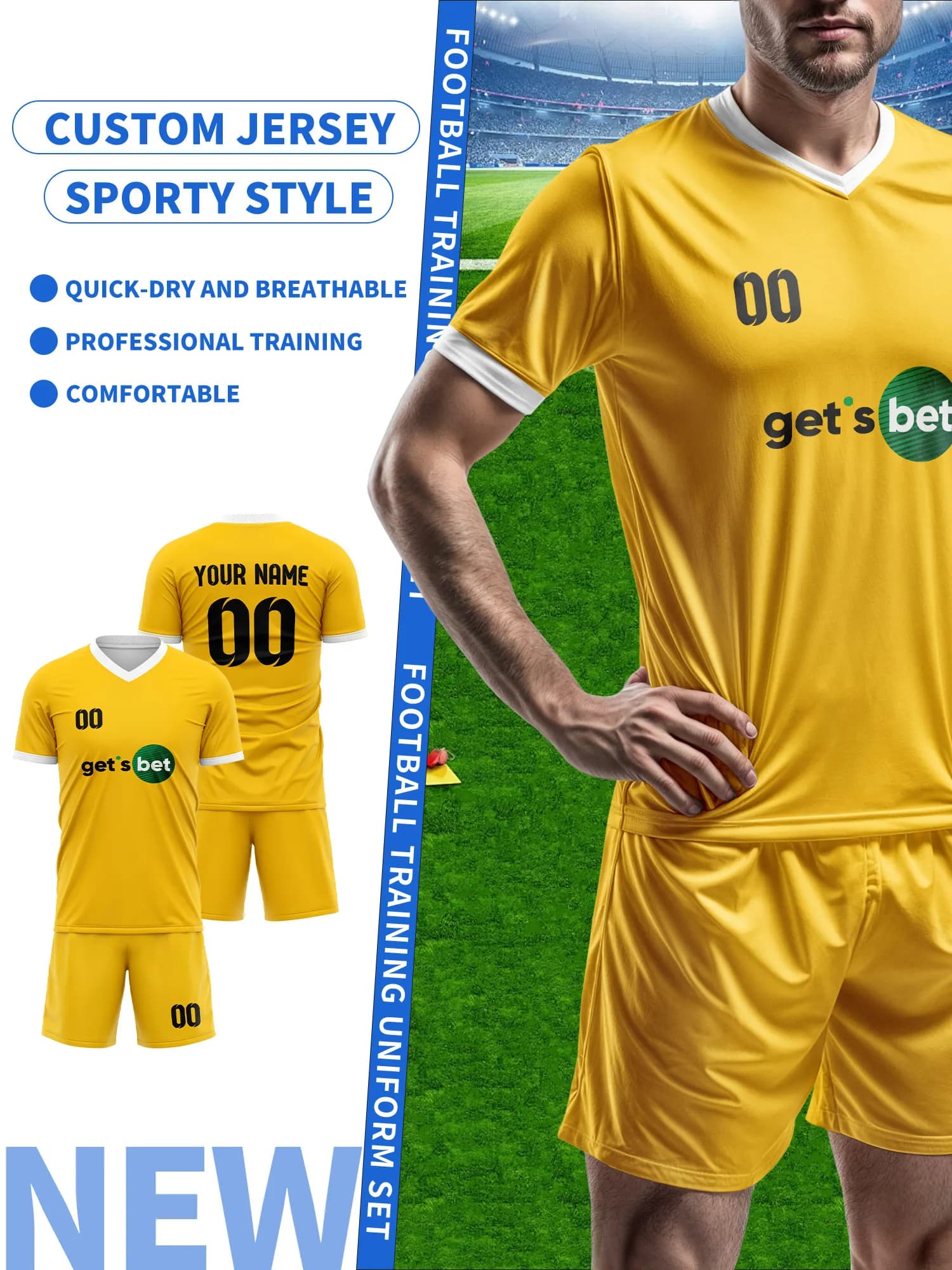 Create Your Custom Football Knit | Name and Number Custom | Breathable Football Knit, Minimalist Customized Football Knit