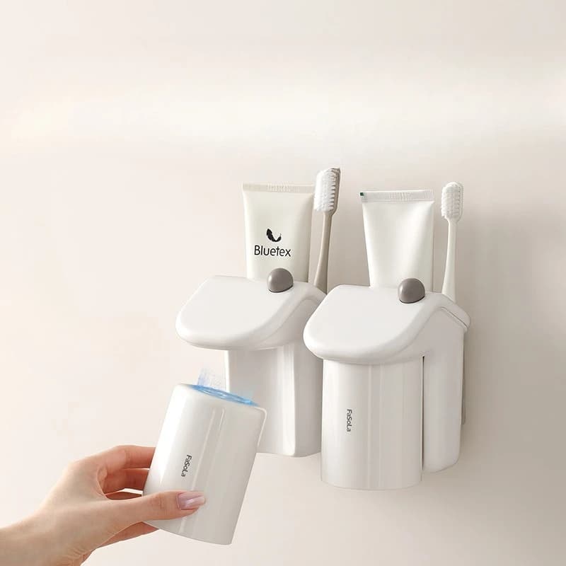 Portaspazzolino, Porta Dentifricio e Contenitore Magnetico Tutto-in-uno 2026 Nuovo Organizzatore Creativo per Spazzolini