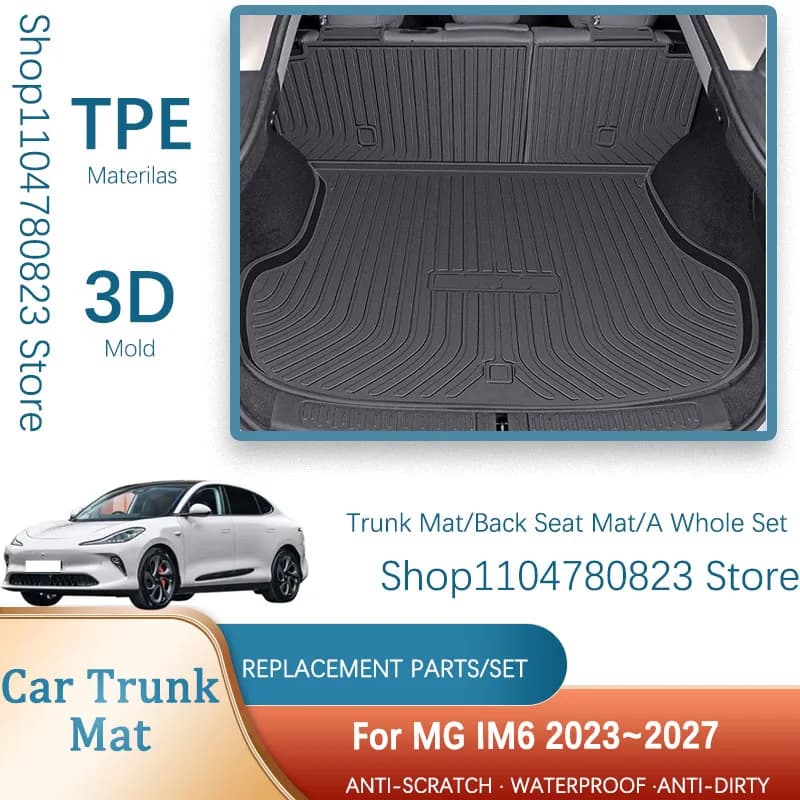 Car Rear Luggage Mats for MG IM6 IM6 2023 2024 2025 2026 2027 Waterproof Storage Bearing Cargo Liner Rear Covers Accessories