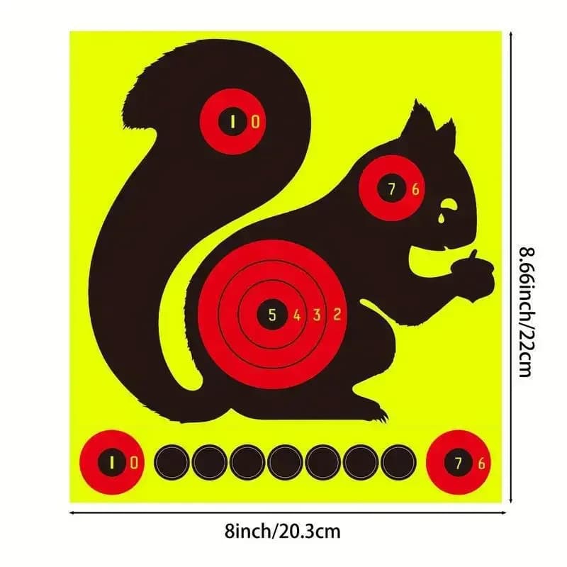 8x8 Inch Self-Adhesive Target Sticker Target Paper Sports Entertainment Archery Darts Shooting Practice Supplies