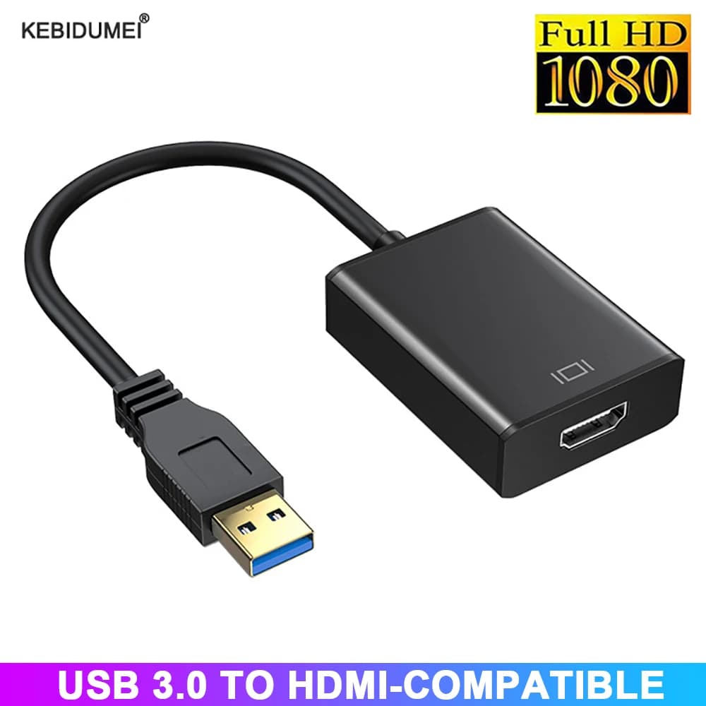 USB to HDMI HD 1080P Converter USB 3.0 to HDMI External USB Adapter Cable Video Adapter for Laptop PC