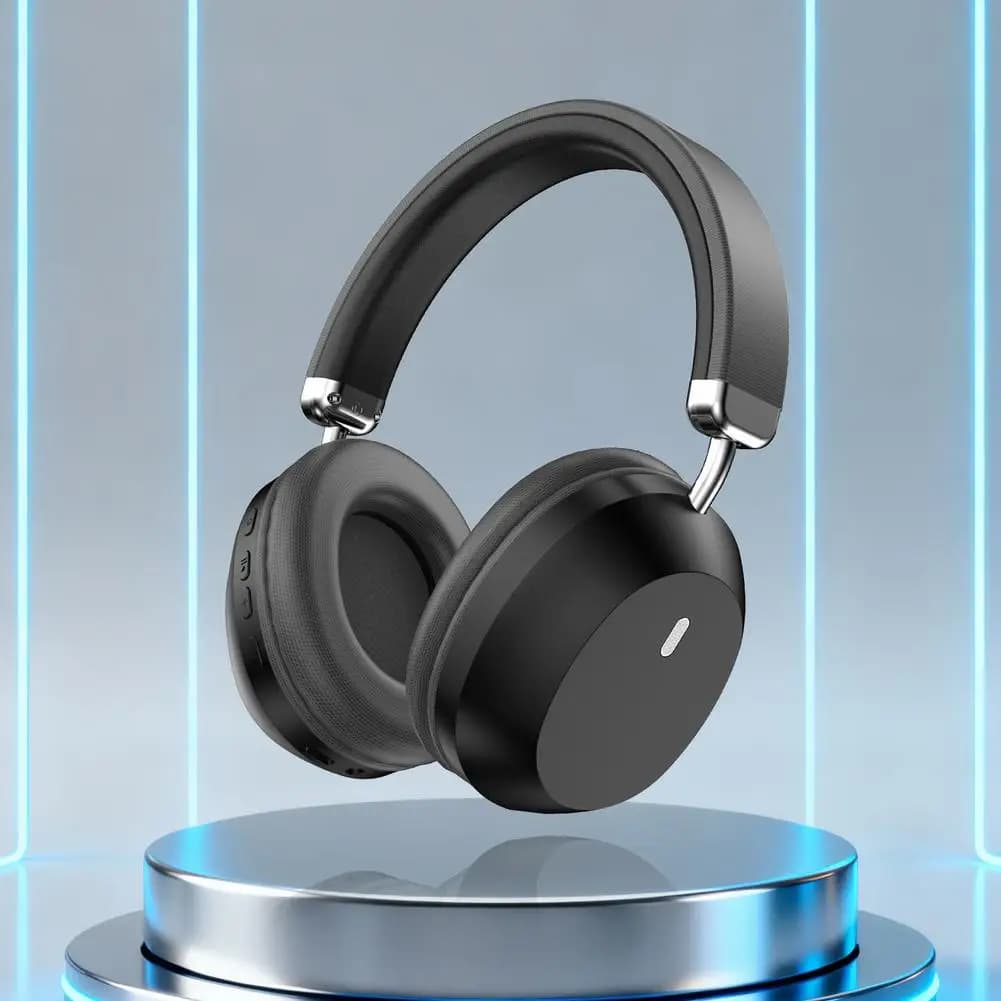Cuffie Bluetooth senza fili Semplici ed eleganti cuffie musicali argento Cuffie wireless over-ear Mega Gaming Bass Sport O8A6