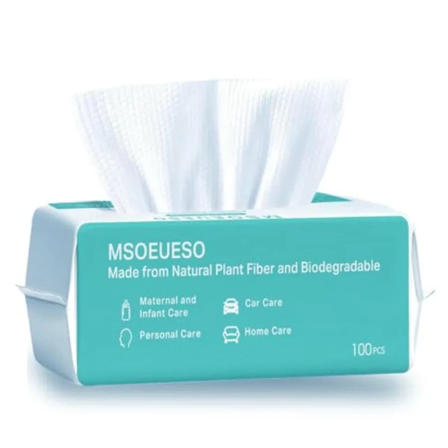 Salviette Morbide in Cotone, Asciugamani Monouso per il Viso, Salviette in Cotone per Pelli Sensibili, Pulizia del Viso, Rimozione Trucco