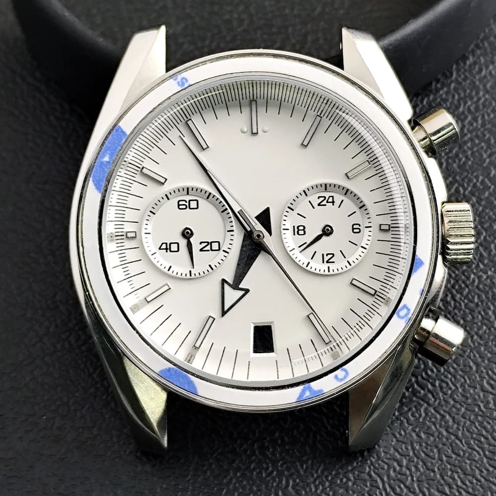 Cassa dell'orologio VK64 Cassa da 39,7 mm adatta al movimento al quarzo VK64 Accessori per orologi Cinturino per orologio da 20 mm Orologi per uomo Quadrante dell'orologio VK64