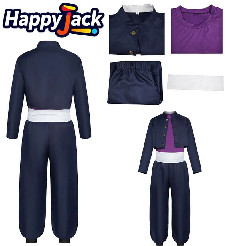 Anime Costume Fantasia Roleplay Aoi Todo, Uniforms for Adults with Top, Coat, Pants and Belt, for Halloween, Carnival and Mask Party