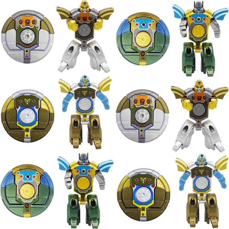 12 Pezzi Fidget Spinner Trasformabili per Feste per Bambini, Giocattoli Robot Spinner Deformabili, Giroscopi da Dito