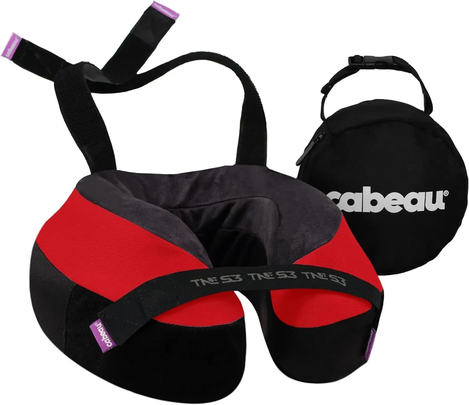 Cuscino da Viaggio per Aerei, Design in Memory Foam con Cinghie di Fissaggio e Rotazione a 360° ° Supporto per Voli Lunghi