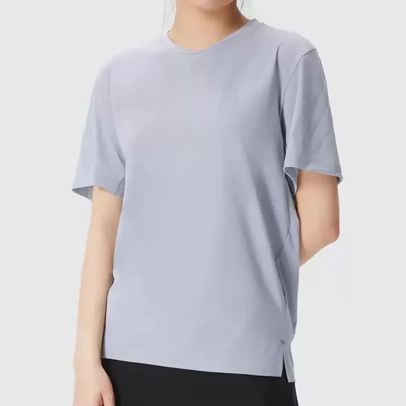 T-shirt blu a maniche corte da donna Adidas, 26 Primavera/Estate nuovo stile abbigliamento sportivo da corsa fitness KF2699
