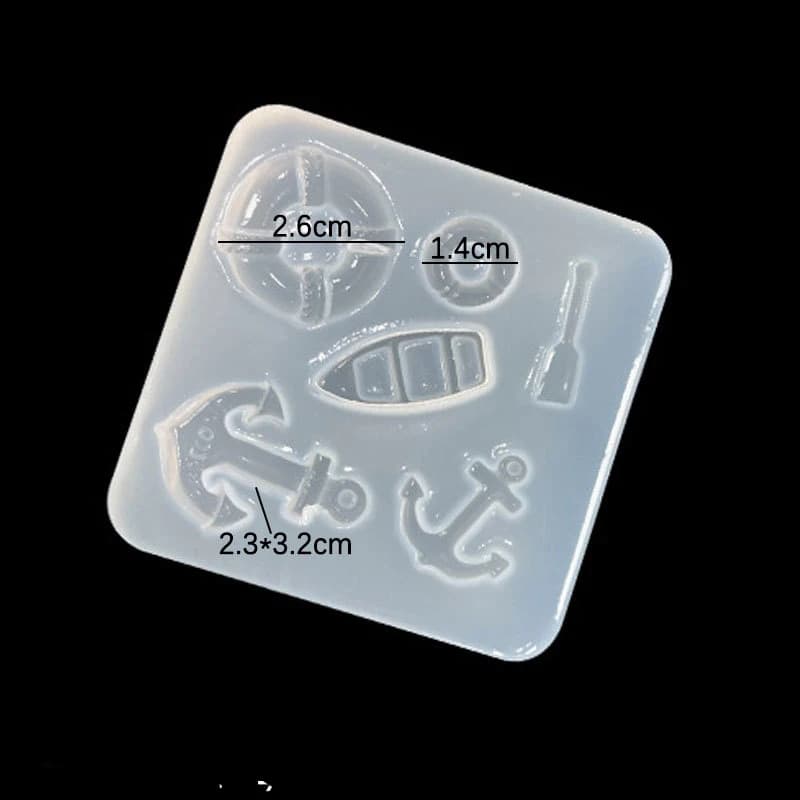 Silicone Mold for Jewelry Making - Boat Paddle Rudder Ship Hook Starfish Resin Casting Molds for DIY UV Craft