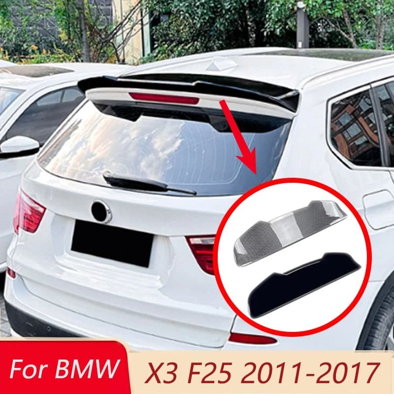 Car Spoiler Wing for BMW X3 F25 2011-2017 Diffuser Tail Fin Tuning Rear Roof Lip Spoiler Body kit Accessories Exterior Parts