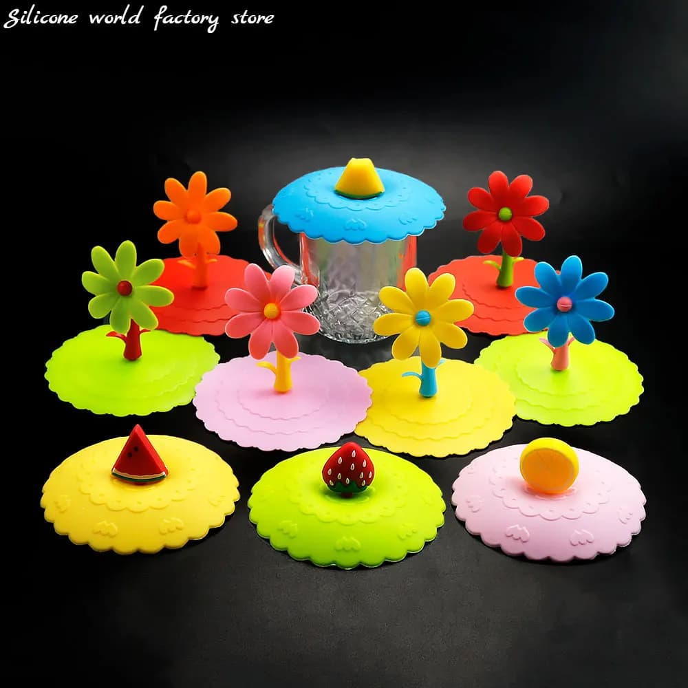 Silicone World universale antipolvere coperchio della tazza in Silicone coperchio della tazza a prova di perdite tazza manico della tazza in ceramica coperchio della tazza accessori della tazza dell'acqua