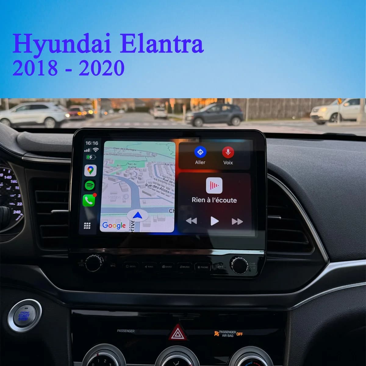 10 ''QLED 8G + 128G 8Core Auto Autoradio Video Musica DVD Cassetta Registratore Tablet Per Hyundai Elantra 2018 2019 2020 Carplay