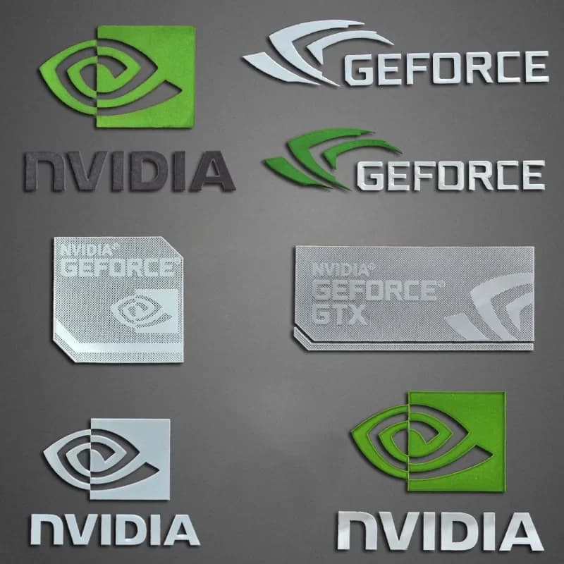 NVIDIA GeForce GTX RTX Adesivo in metallo per laptop Tablet Computer desktop Decorazione digitale personalizzata fai-da-te