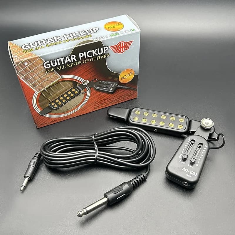 AQ-601 Pick up per chitarra acustica Altoparlante amplificatore a filo + Pickup per scatola di controllo volume/tono