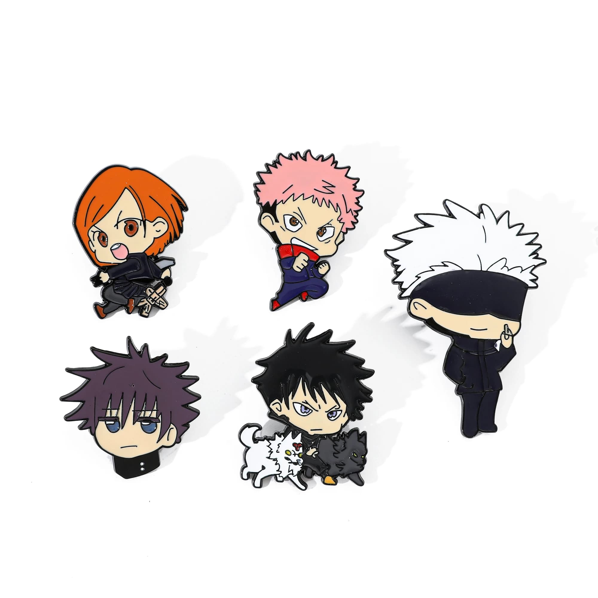 5 Pcs ​​Anime Personality Brooch Funny Cute ​Itadori Yuji ​​ Enamel Pin Metal Badge Jewelry Clothing Backpack Accessories Gift