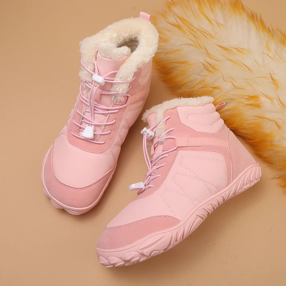 Stivali da neve invernali Scarpe da trekking resistenti al freddo Stivaletti alti impermeabili Stivaletti alla caviglia con punta larga antiscivolo per viaggi all'aperto