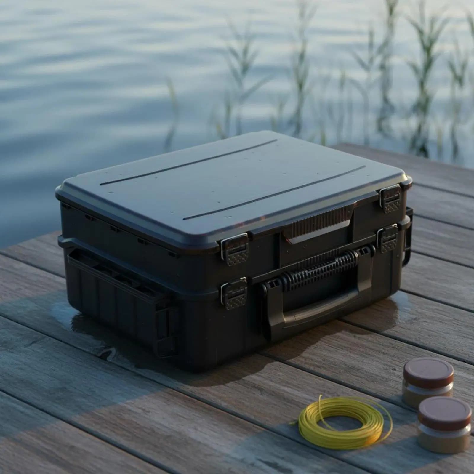 Multifunctional Large Capacity Fishing Box with Removable Partitions Tackle Storage Box for Fishing for Anglers Needing