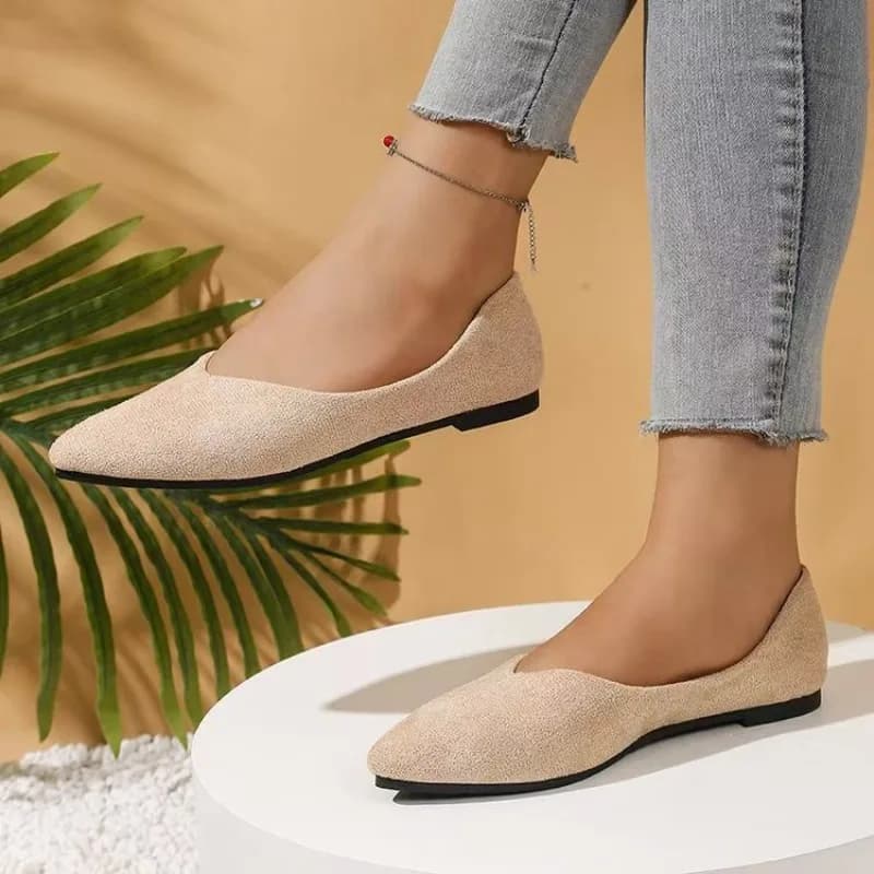 Scarpe casual da donna con fondo piatto a fagiolo Mocassini da esterno a punta Primavera Autunno Stagione Tacco basso Comode scarpe singole da donna