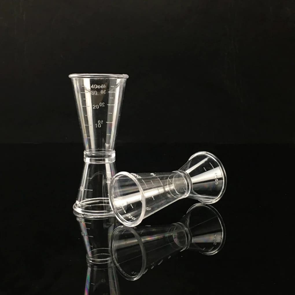 Misurino Doppio Trasparente per Cocktail, per Bar Domestico e Feste, Accessorio Utile per Bar, Misurino per Bevande, Jigger per Cocktail