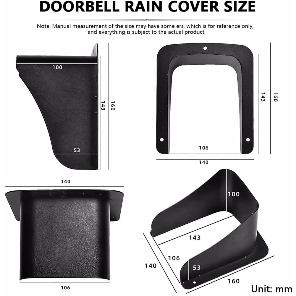 NEW HOT In Stock-Video Doorbell Rain Cover Metal Door Bells Access Control Housing For Keyboard Controller Access Doorbell Inter