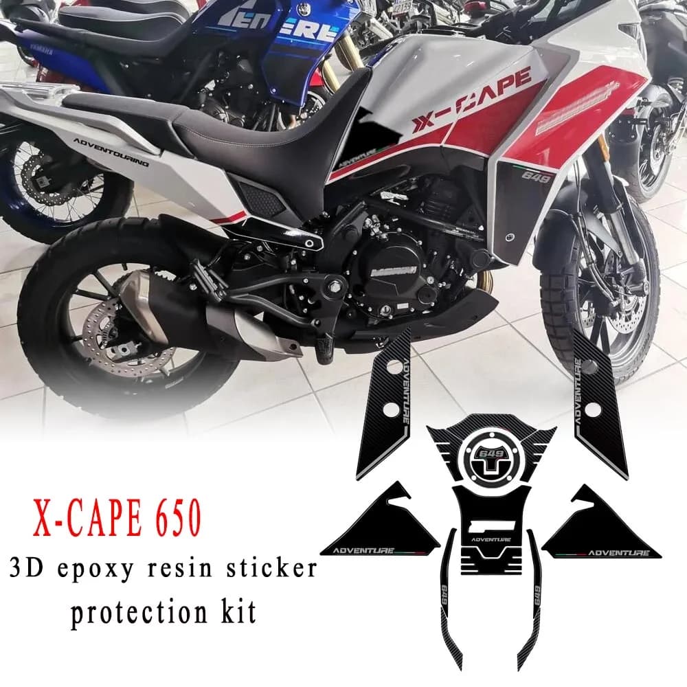 X cape 650 2023 Motorcycle Accessories 3D Epoxy Resin Sticker Protection Kit For Moto Morini X-CAPE 650 X cape 650 2022 2023
