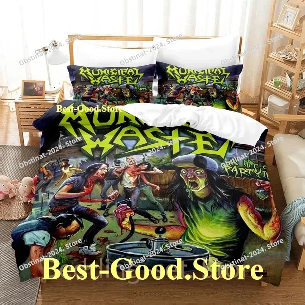 2024 Set biancheria da letto per rifiuti urbani Set letto singolo doppio completo Queen King Size Set copripiumino per camera da letto per bambini per adulti Set lenzuola Anime