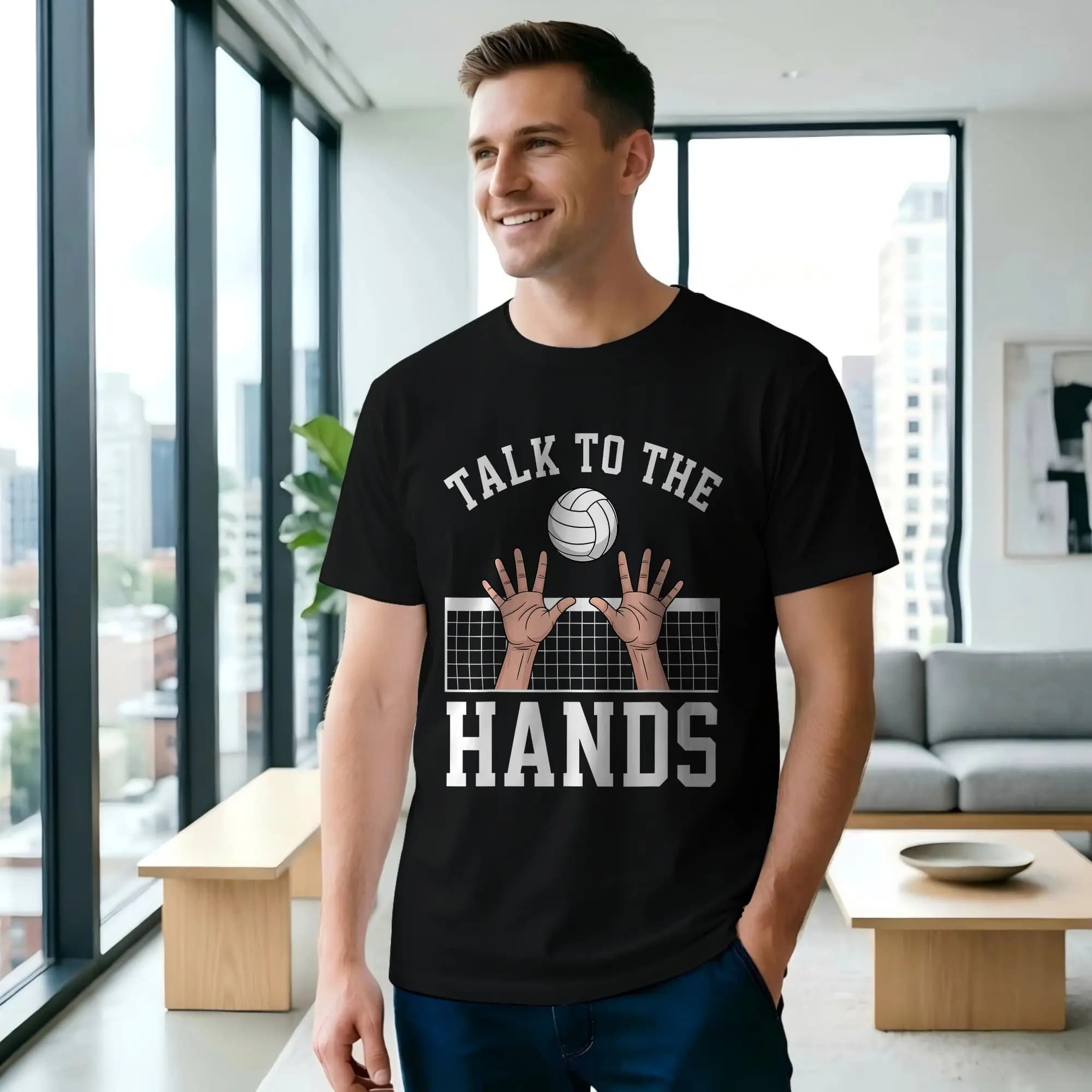 T-Shirt con Design di Pallavolo, Maglietta da Uomo Amazon, T-Shirt da Pallavolo a Maniche Corte con Collo Tondo in Puro Cotone Stampato