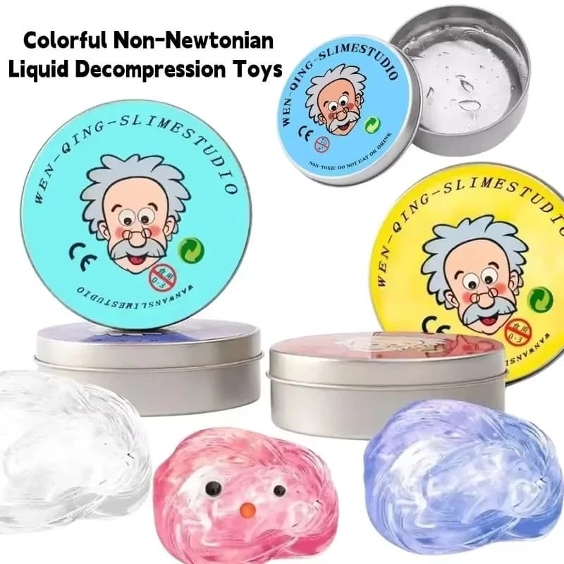 **Reusable Color Putty Liquid Crystal Bouncy Slime Toy Set Kid Safe Mud Stress Relief Toys Clay Handmade DIY Handgum Playdough
