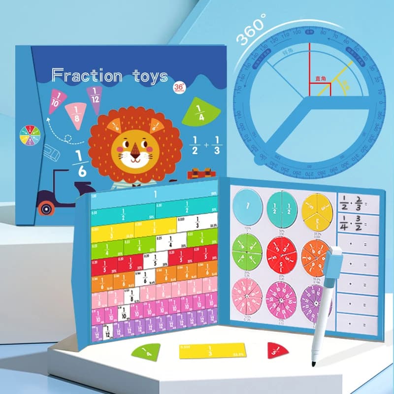 Magnetic Fraction Tiles Magnetic Fraction Demonstration Book Fractions Manipulatives, Score Disk Demonstrator