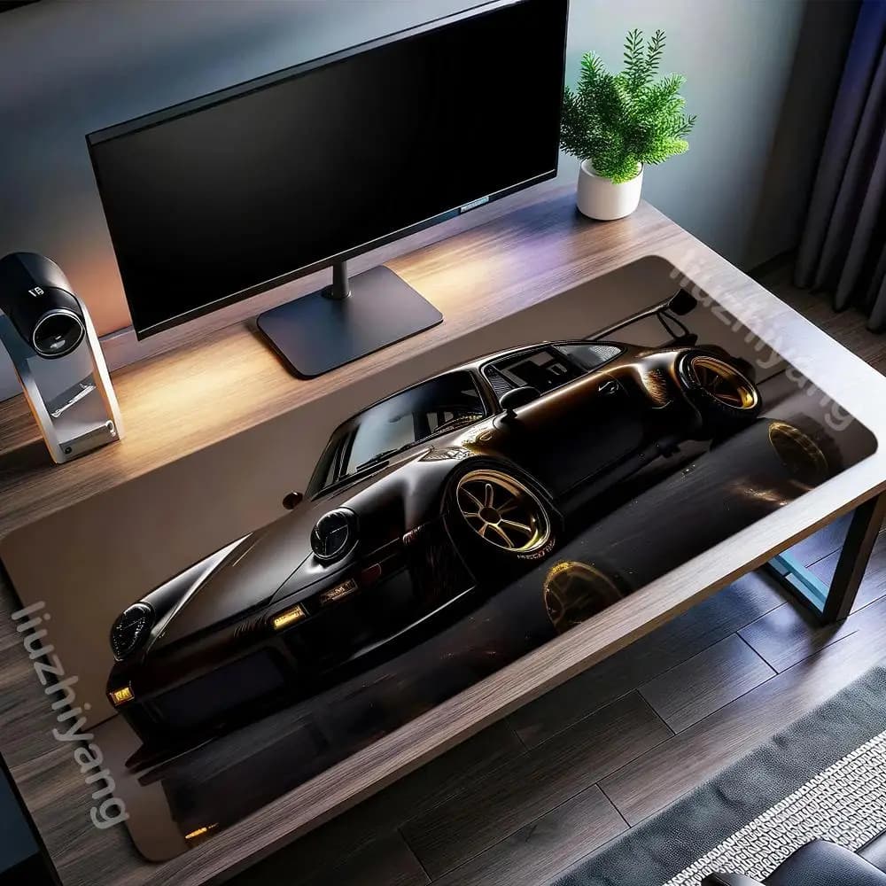 Mouse Mat for Vintage Cars Large office gaming table mat Anti-slip rubber keyboard mat with sewn edges Washable desk mats