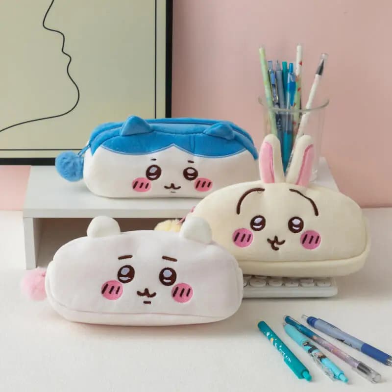 New Chiikawa Plush Pencil Case Kawaii Usagi Hachiware Plush Storage Bag Ins Korean Cartoon Anime Friend Birthday Gift