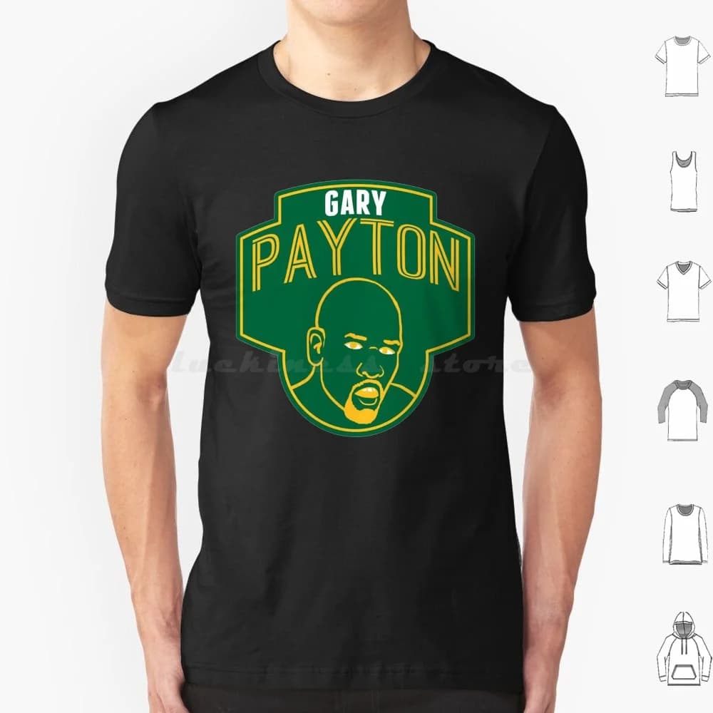 Gary Payton T Shirt 6xl Cotone Cool Tee Seattle Supersonics Sonics 90s Basket Reign Shawn Kemp Gary Payton Hersey Hawkins
