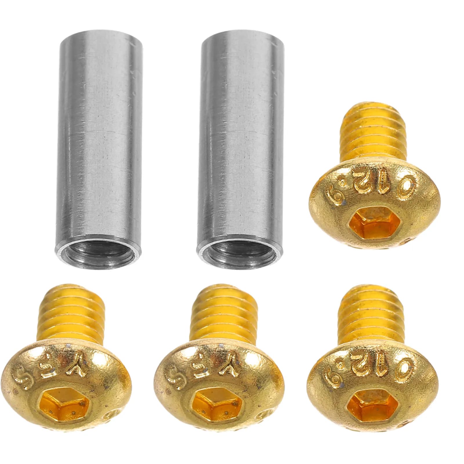 2Pcs Sturdy Brass Knife Handle Rivets DIY Knife Making Pins Solid Round Head Rivets for Chef Kitchen Knives Handle Fixing