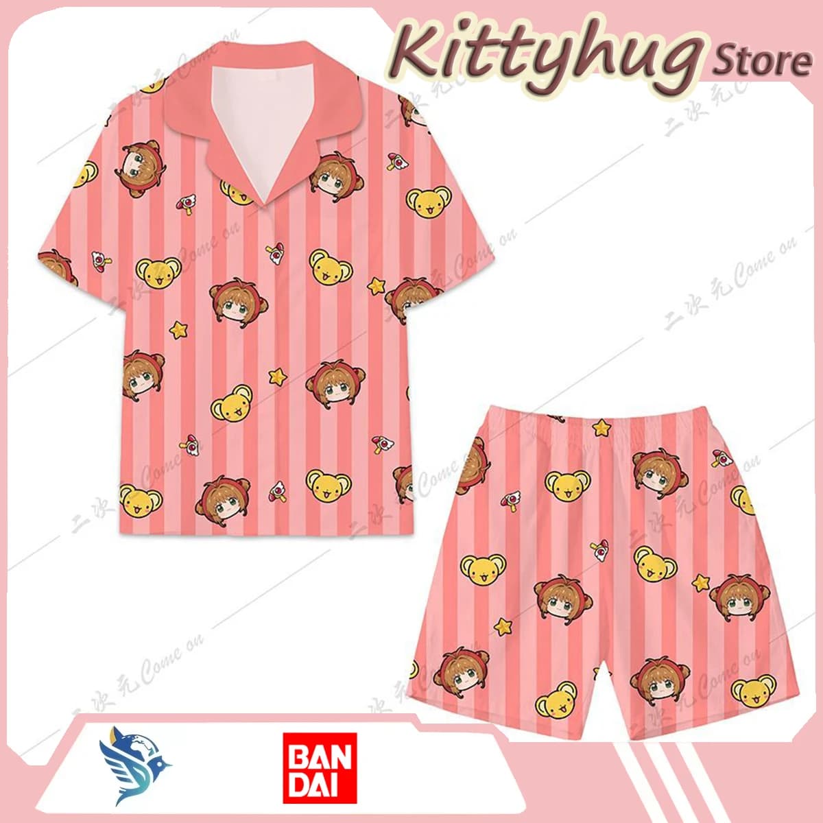 Cardcaptor Sakura Cute Pajamas Summer Short-Sleeved Style Girls' Home Wear 2-Piece Suits Girl'S Gift