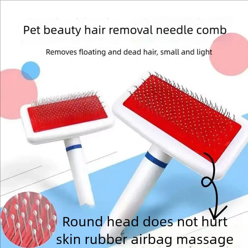 Pet Slicker Brush for Dogs Cats Massage Brush Deshedding Comb Grooming Brush for Poodle Maltese Puppy Kitten Guinea Pig Rabbit