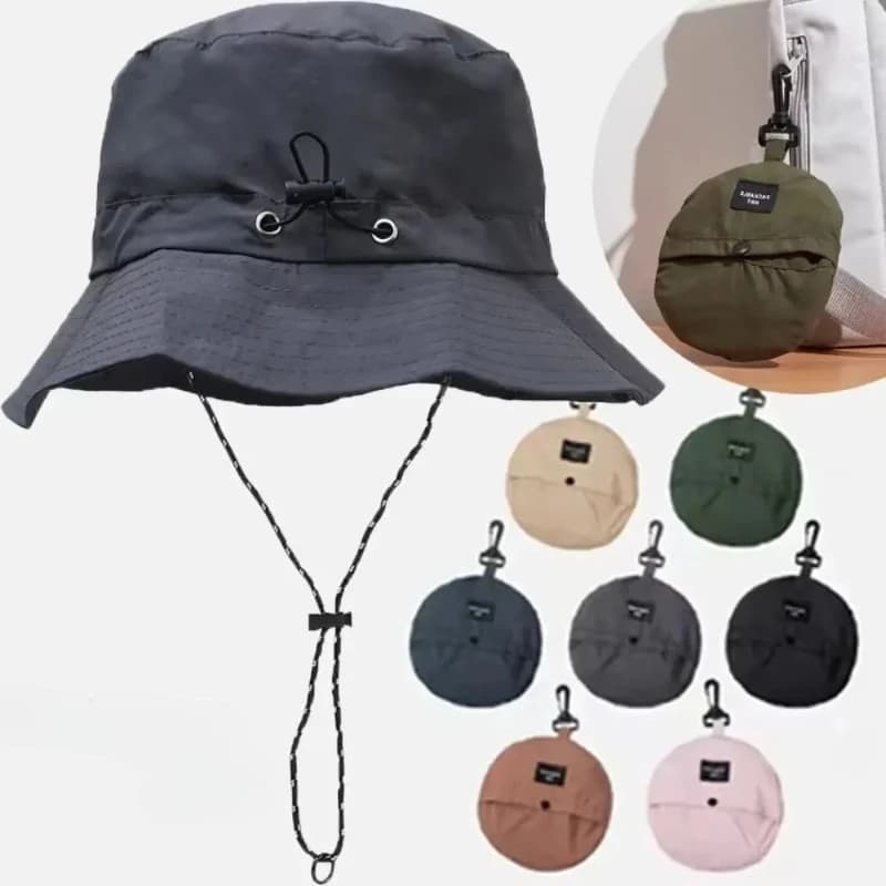New Summer Fisherman's Hat 2026 Waterproof with Solar Protection, for Camping, Hiking, Mountaineering, with Storage Bag, Anti-UV