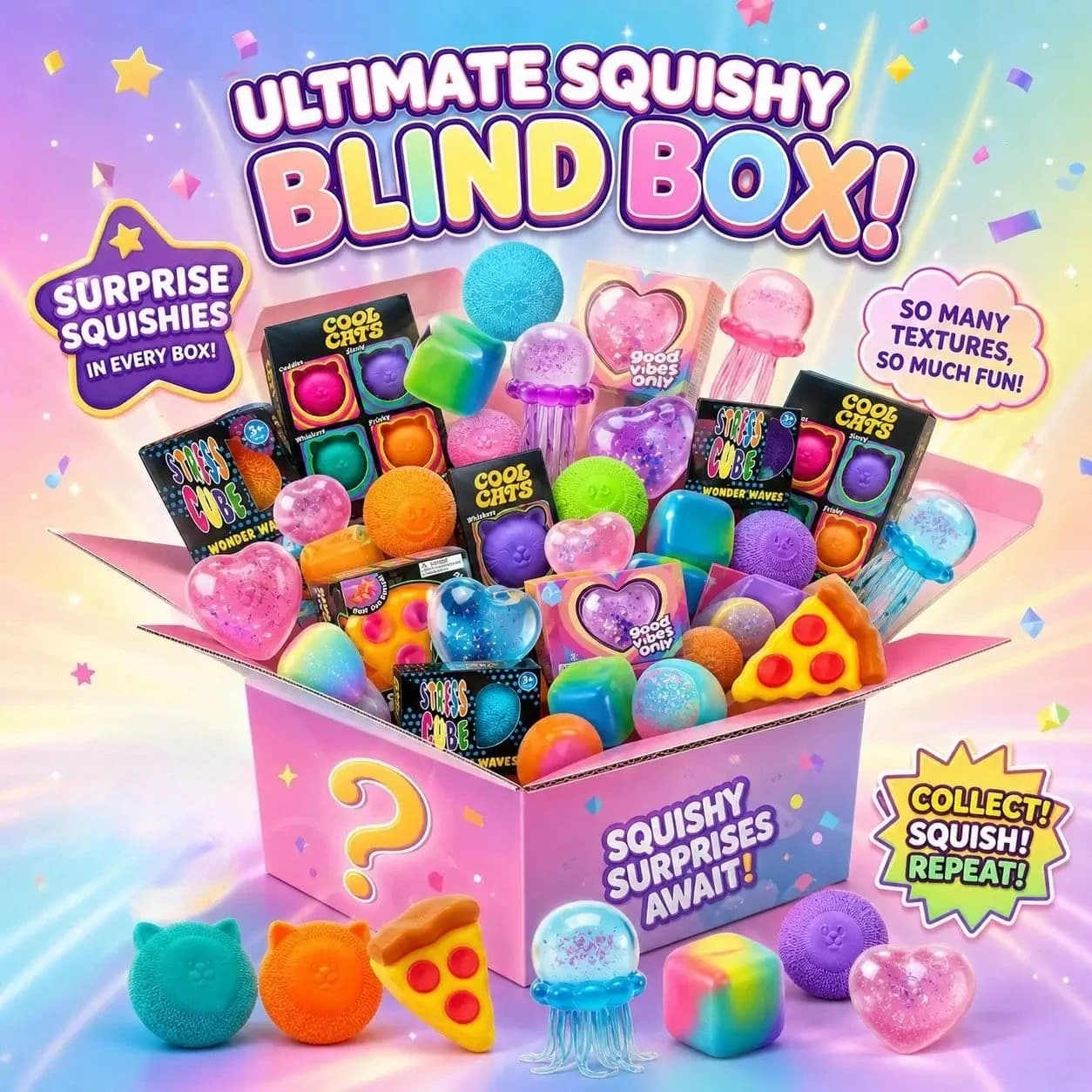 Hot Random1pcs Figures Blind Box Surprise Toy Slow Rising Soft Fidget Toys Featuring Moai Head Panda Rabbit Stress