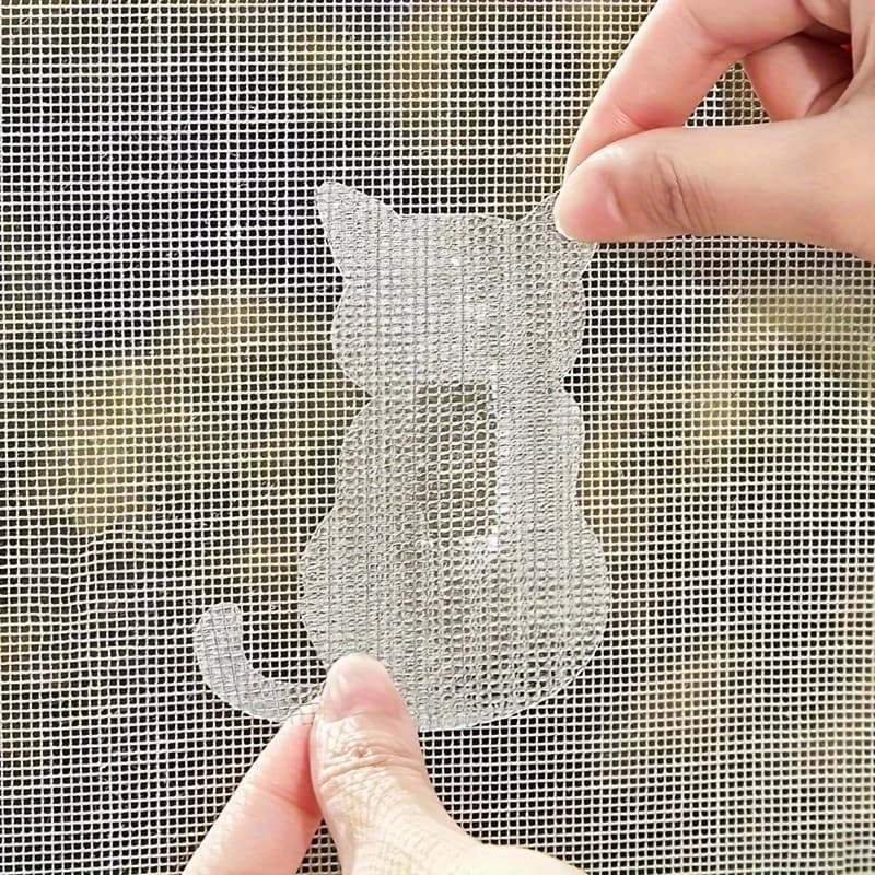 Adesivo per riparazione finestra schermo da 10 pezzi Adesivo autoadesivo per riparazione finestra schermo cartone animato Adesivo per riparazione Velcro