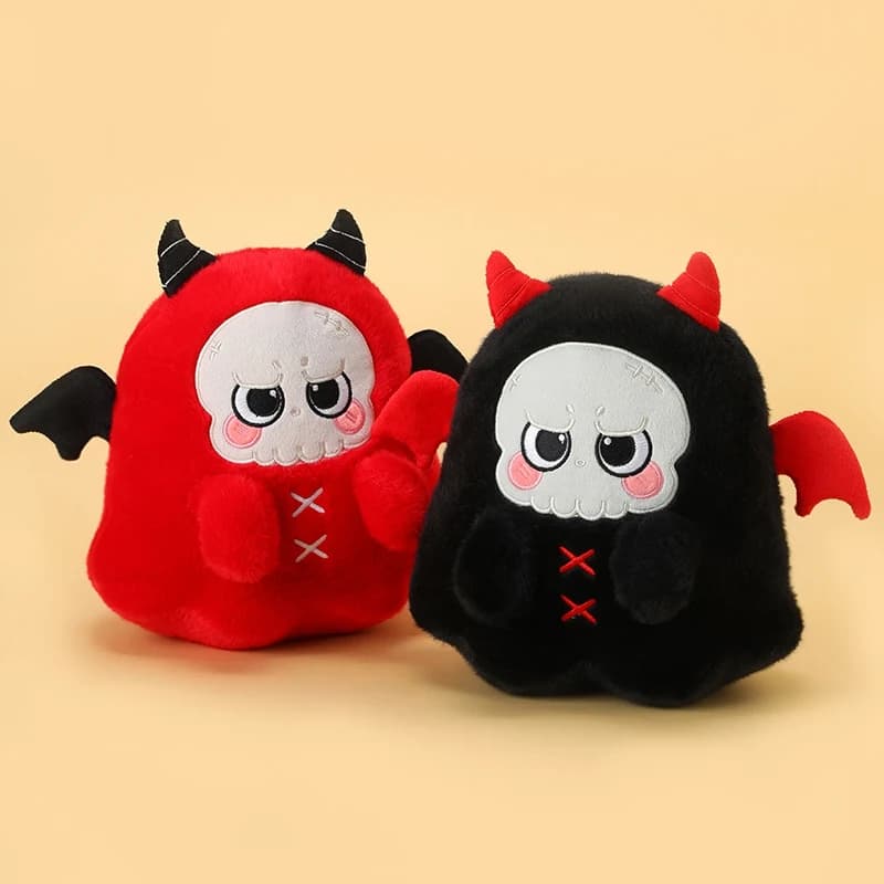 25CM Kawaii Cartoon Anime Scheletro Diavolo Peluche Divertente Morte Reaper Peluche Per Bambini Peluche Bambola Fatta A Mano Regalo