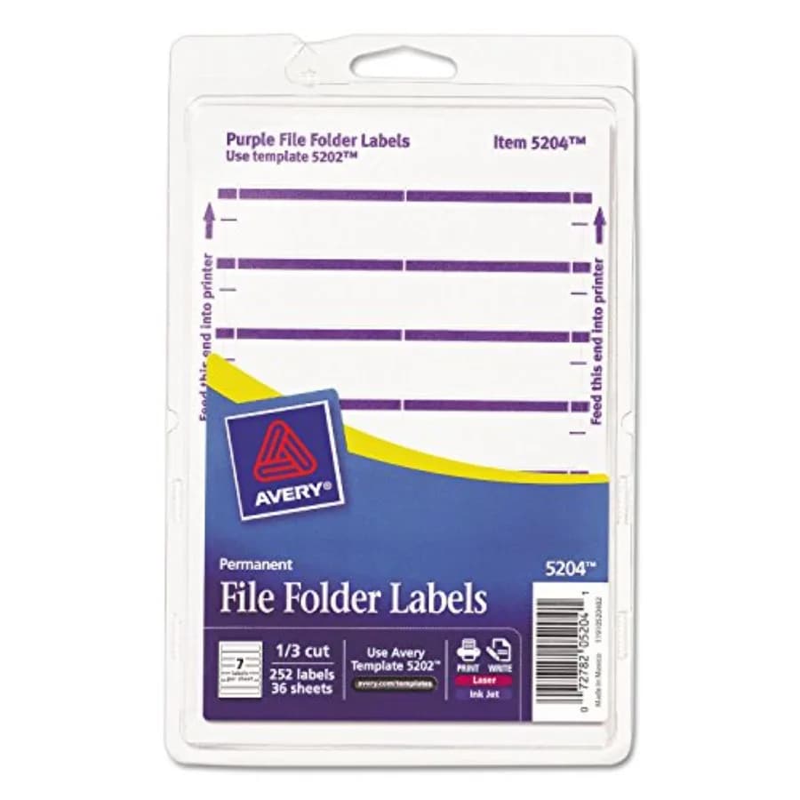 Print or Write File Folder Labels - AVE05204
