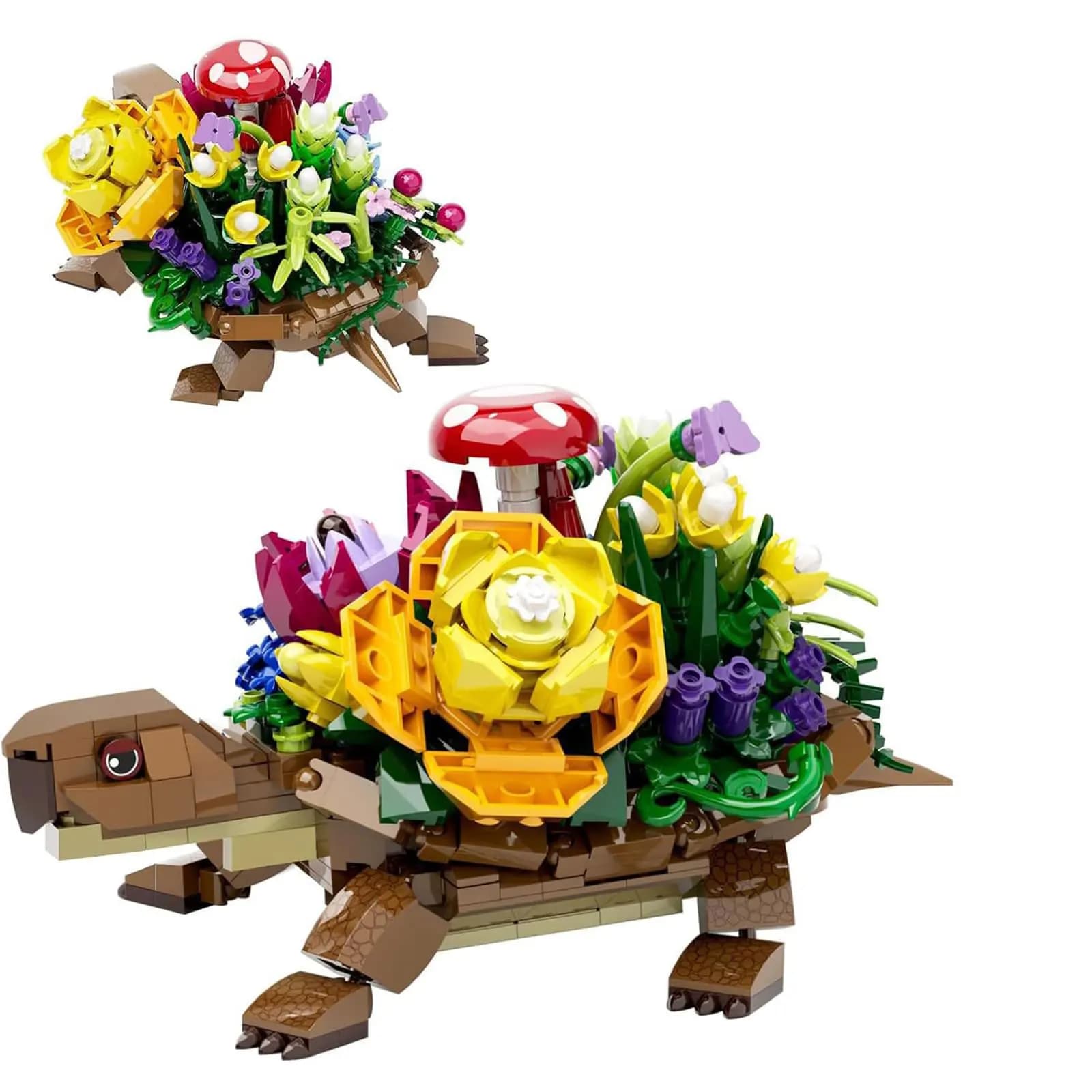 510 pcs Turtle Flower Delivery Jars Model Kit Animal Planter Building Blocks Flower Jars Brick Toys for Kids Birthday Gifts