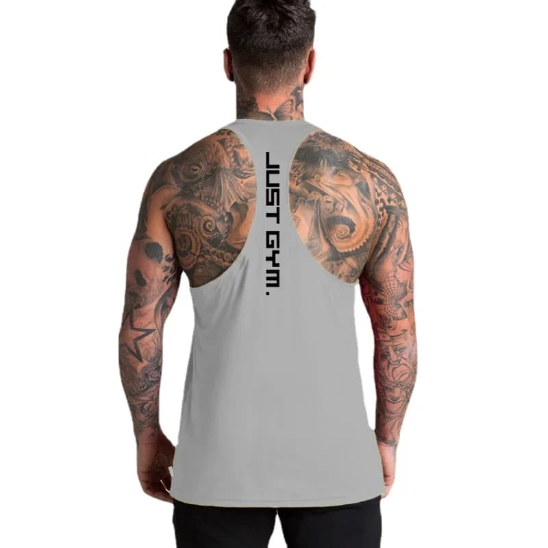 Palestra sport Mens Bodybuilding Muscle t-shirt moda Casual cotone traspirante a righe sollevamento pesi canotta da basket estiva
