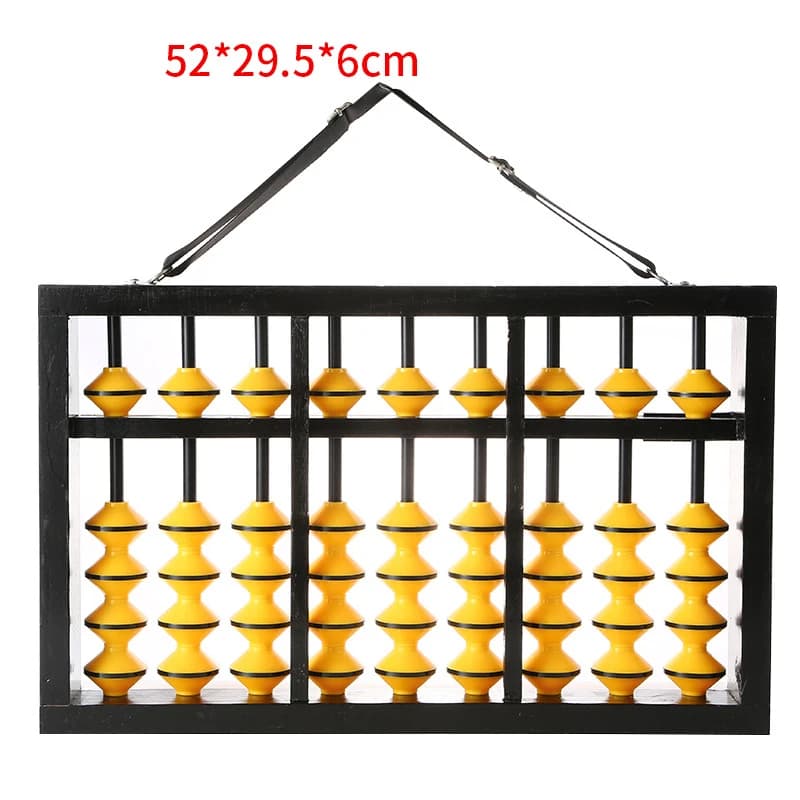 1Pc Perline di Plastica Portatile Abaco Abaco Cinese Calcolatrice 9 Colonne Abaco Cinese Educazione Apprendimento Strumenti di Matematica
