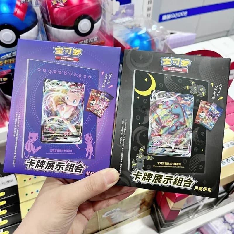 Original Chinese Version Pokémon Collectable Card Game Ptcg Eevee Show Photo Frames Gift Pack Desktop Decoration Birthday Gift