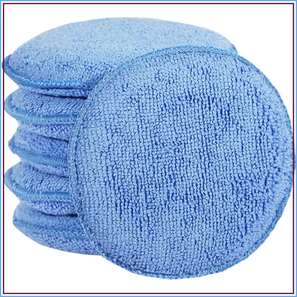 Microfiber Wax Applicator Pads for Car Polishing, 5 Inch 6 Pack