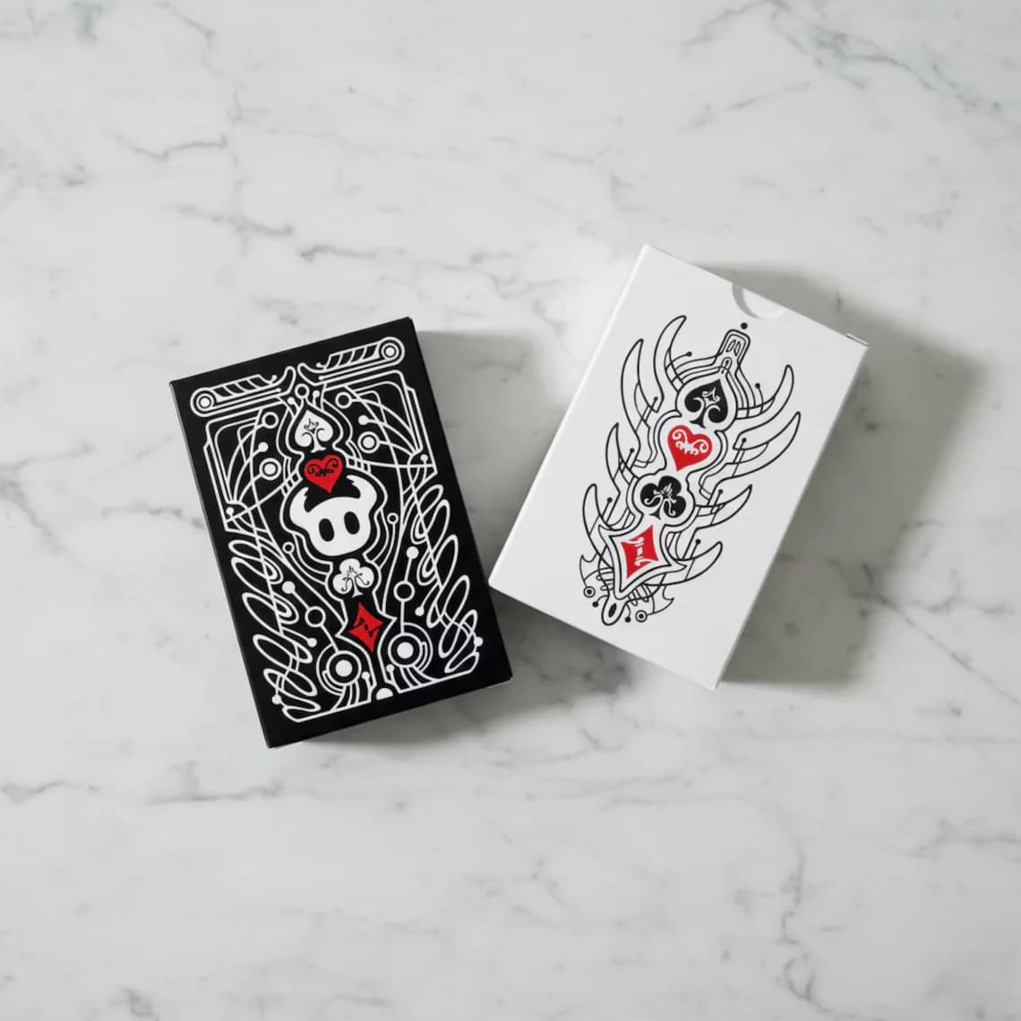 Set di carte da gioco, mazzo di carte da poker standard, design bianco e nero, portatile, creativo, collezione di giochi per feste in famiglia, regalo